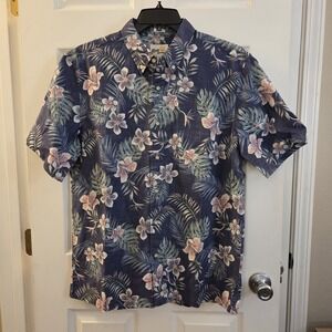 Reyn Spooner sz L tropical blooms button up ss shirt NWT beach resort summer